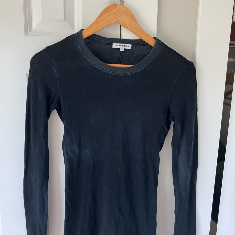 Cotton citizen long sleeve black shirt